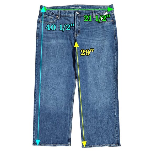 Old Navy NWT Oona Medium Wash Mid Rise Wide Leg Jeans Capsule Classic - Picture 2 of 9